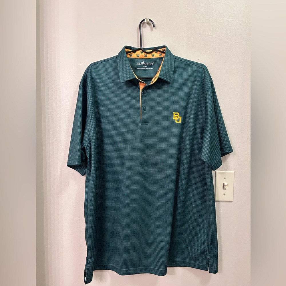 Baylor Bears HL Sport Green Luxury Polo